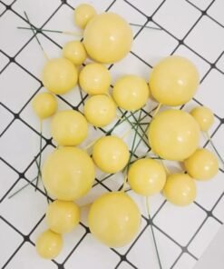 Faux Balls Pack of 20 (High Quality) (Imported) - Yellow