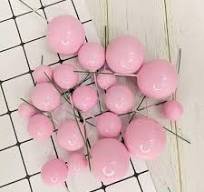 Faux Balls Pack of 20 (High Quality) (Imported) - Pink