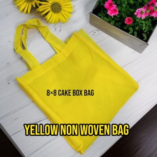 Yellow Non Woven Bag 8 x 8