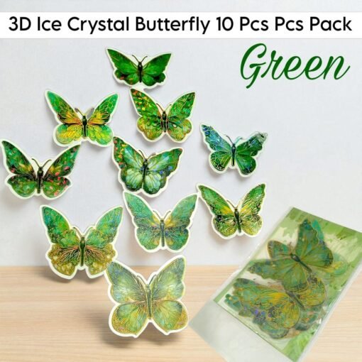 3D Ice Crystal Butterfly 10 Pcs Pack - Image 5