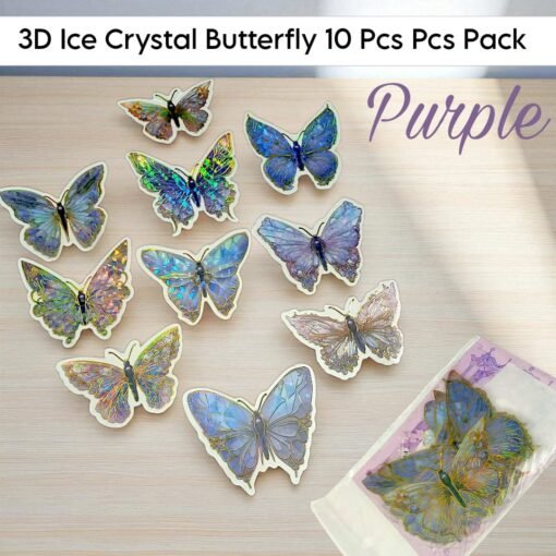 3D Ice Crystal Butterfly 10 Pcs Pack - Image 2
