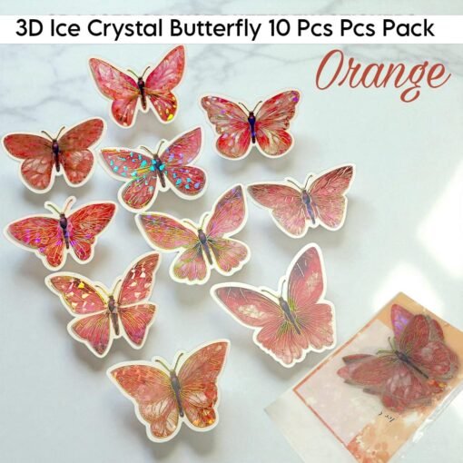 3D Ice Crystal Butterfly 10 Pcs Pack - Image 4