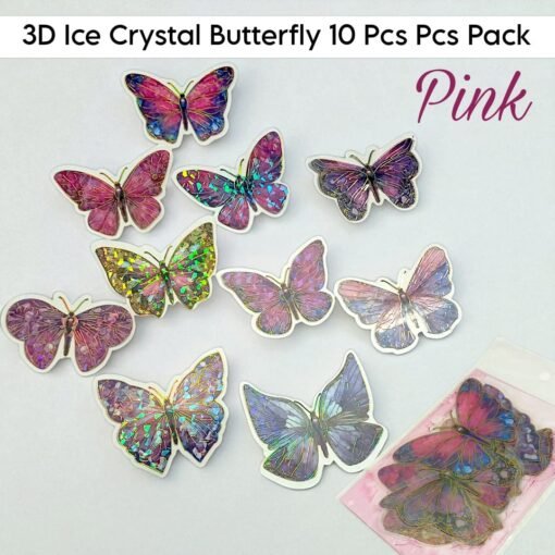 3D Ice Crystal Butterfly 10 Pcs Pack - Image 3