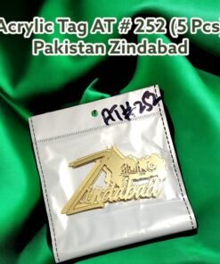 Acrylic Tag AT # 252 (5 Pcs) Pakistan Zindabad