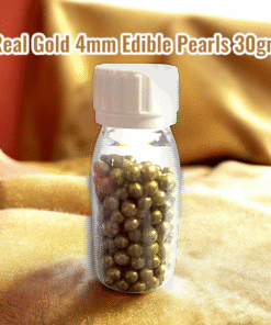 Real Gold Edible Pearls 30gm - Real Gold 4 mm