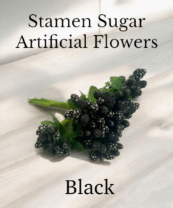 Stamen Sugar Artificial Flowers - Black