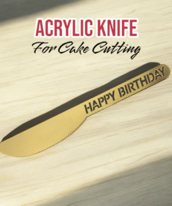 Acrylic knife for cake Cutting - Golden