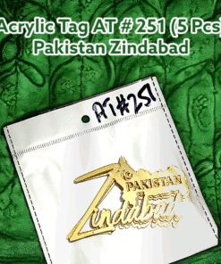 Acrylic Tag AT # 251 (5 Pcs) Pakistan Zindabad