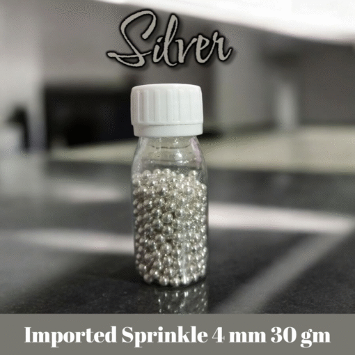 Imported Sprinkle Silver 4 mm  30 gm