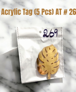 Acrylic Tag Leaf (5 Pcs) AT # 269