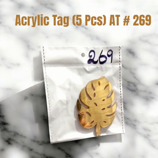 Acrylic Tag Leaf (5 Pcs) AT # 269