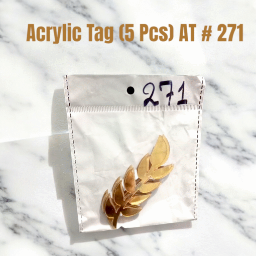 Acrylic Tag Leaf (5 Pcs) AT # 271