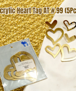 Acrylic Heart Tag AT # 99 (5Pcs)