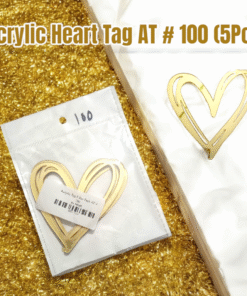 Acrylic Heart Tag AT # 100 (5Pcs)