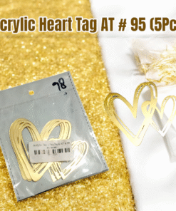 Acrylic Heart Tag AT # 95 (5Pcs)