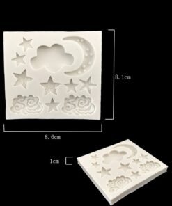 Silicone Star and Moon Mold Item # 179