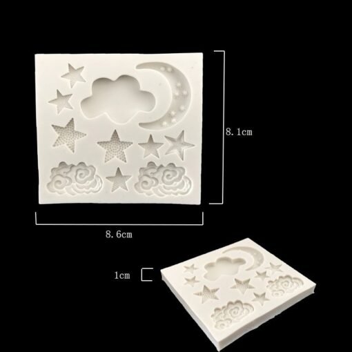 Silicone Star and Moon Mold Item # 179