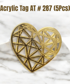 Acrylic Tag AT # 287 (5Pcs) Heart