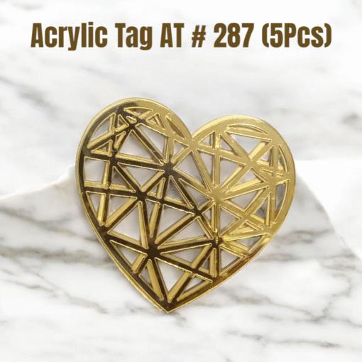 Acrylic Tag AT # 287 (5Pcs) Heart