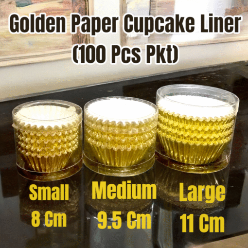Golden Paper Cupcake Liner (100 Pcs Pkt)
