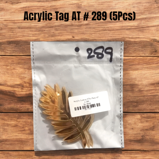 Acrylic Tag Leaf (5 Pcs) AT # 289