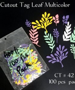 Cutout Tag Leaf Multicolor CT # 42 (100 Pcs Pack)