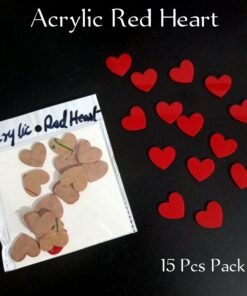 Acrylic Red Heart (15 Pcs Pack)