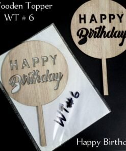 Wooden Topper WT # 6 (Happy Birthday)