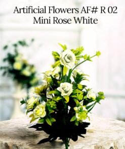 Artificial Flowers AF # R 02 Mini Rose White