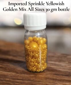 Imported Sprinkle Yellowish Golden Mix All Sizes 30 gm bottle