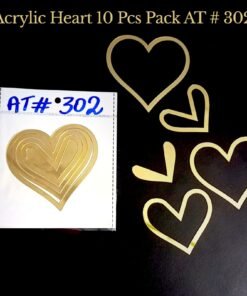 Acrylic Heart 10 Pcs Pack AT # 302