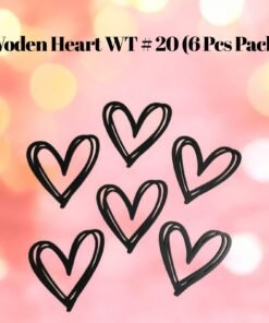 Wooden Heart WT # 20 (6 Pcs Pack)