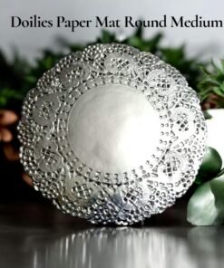 Doilies Paper Mat ( Round ) 50 Pcs Pack - Medium, Silver