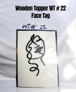 Wooden Topper WT # 22 (Face Tag)