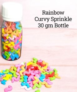 Imported Rainbow Curvy Sprinkle 30 gm bottle