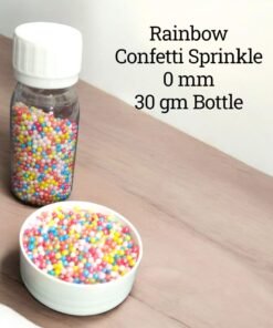Imported Rainbow Confetti Sprinkle 0 mm 30 gm bottle