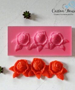 Silicone Mold Triple Rose Item # 215