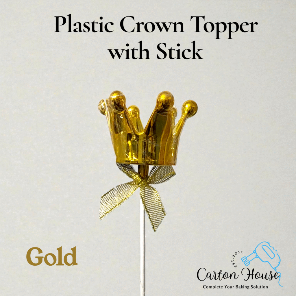 Plastic Crown Topper with Stick – Carton House