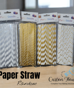 Paper Straw 25 Pcs Pack ( Random )