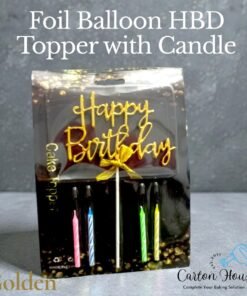 Foil Balloon Style HBD Topper with Candle