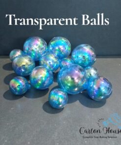 Transparent Ball 12 Pcs Pack - Blue
