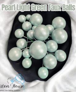 Faux Balls Pack of 20 (High Quality) (Imported) - Pearl Light Green