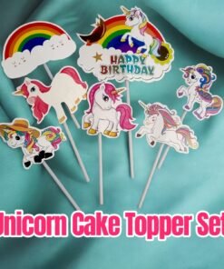 Unicorn Cake Topper Set