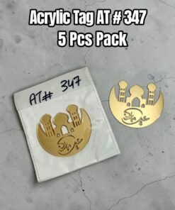 Acrylic Tag AT # 347 Eid Mubarak ( 5 Pcs Pack )