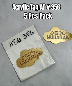 Acrylic Tag AT # 356 Cloud Eid Mubarak ( 5 Pcs Pack )