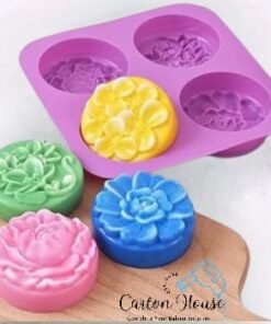Soap Mold Round Shape 4 Cavity D-2