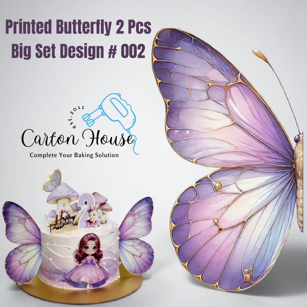 Printed Butterfly 2 Pcs Big Size Set - Image 2