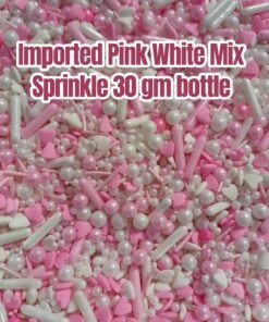 Imported Pink White Mix Sprinkle 30 gm bottle