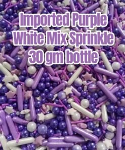 Imported Purple White Mix Sprinkle 30 gm bottle