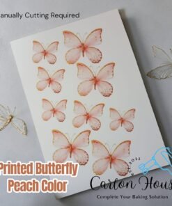 Printed Butterfly Peach Color
